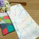 S4S Linen White ZigZag Cotton Saree
